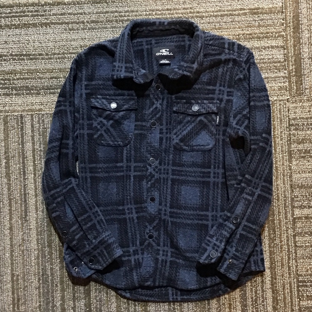 O'Neill Navy Checkered Fleece Shirt